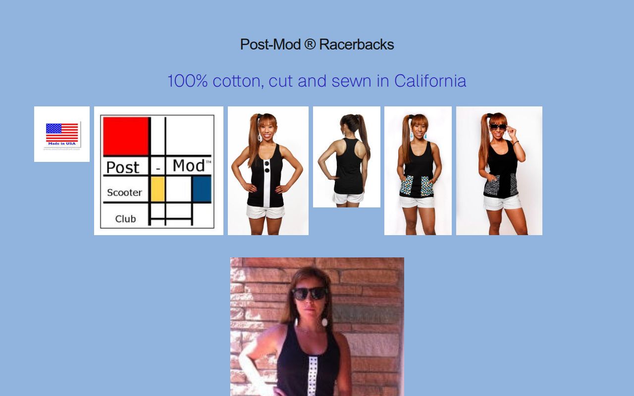 Post-Mod ® Racerbacks - Post-Mod style references the mod 6t0s past ...